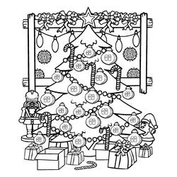Dibujos para colorear: Árbol de Navidad - Dibujos para Colorear e Imprimir Gratis