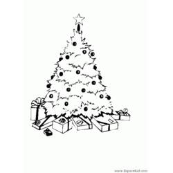 Dibujo para colorear: Árbol de Navidad (Fiestas y Celebraciones) #167478 - Dibujos para Colorear e Imprimir Gratis