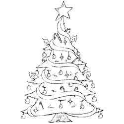 Dibujo para colorear: Árbol de Navidad (Fiestas y Celebraciones) #167497 - Dibujos para Colorear e Imprimir Gratis