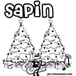 Dibujo para colorear: Árbol de Navidad (Fiestas y Celebraciones) #167524 - Dibujos para Colorear e Imprimir Gratis