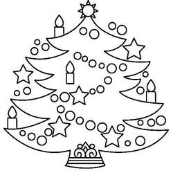Dibujo para colorear: Árbol de Navidad (Fiestas y Celebraciones) #167556 - Dibujos para Colorear e Imprimir Gratis