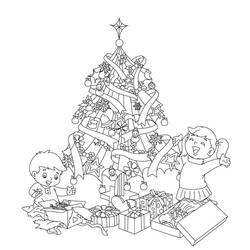 Dibujo para colorear: Árbol de Navidad (Fiestas y Celebraciones) #167567 - Dibujos para Colorear e Imprimir Gratis
