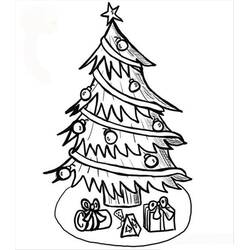 Dibujo para colorear: Árbol de Navidad (Fiestas y Celebraciones) #167576 - Dibujos para Colorear e Imprimir Gratis