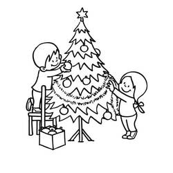 Dibujo para colorear: Árbol de Navidad (Fiestas y Celebraciones) #167583 - Dibujos para Colorear e Imprimir Gratis