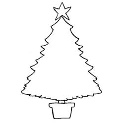 Dibujo para colorear: Árbol de Navidad (Fiestas y Celebraciones) #167631 - Dibujos para Colorear e Imprimir Gratis