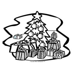 Dibujo para colorear: Árbol de Navidad (Fiestas y Celebraciones) #167659 - Dibujos para Colorear e Imprimir Gratis