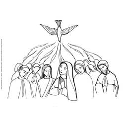 Dibujo para colorear: Asunción (Fiestas y Celebraciones) #181427 - Dibujos para Colorear e Imprimir Gratis