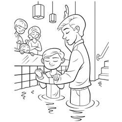 Dibujo para colorear: Bautismo (Fiestas y Celebraciones) #210730 - Dibujos para Colorear e Imprimir Gratis
