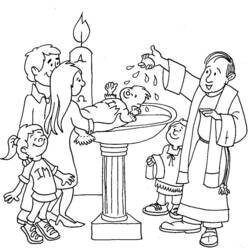 Dibujo para colorear: Bautismo (Fiestas y Celebraciones) #57455 - Dibujos para Colorear e Imprimir Gratis