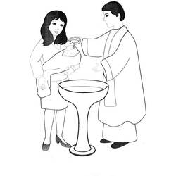 Dibujo para colorear: Bautismo (Fiestas y Celebraciones) #57464 - Dibujos para Colorear e Imprimir Gratis