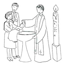 Dibujo para colorear: Bautismo (Fiestas y Celebraciones) #57466 - Dibujos para Colorear e Imprimir Gratis