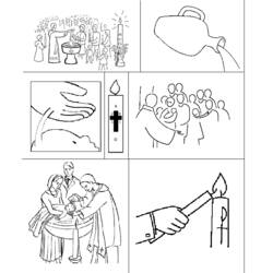 Dibujo para colorear: Bautismo (Fiestas y Celebraciones) #57475 - Dibujos para Colorear e Imprimir Gratis
