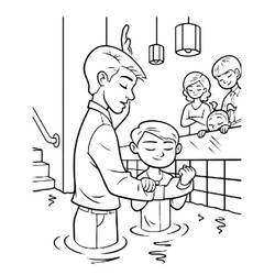 Dibujo para colorear: Bautismo (Fiestas y Celebraciones) #57487 - Dibujos para Colorear e Imprimir Gratis