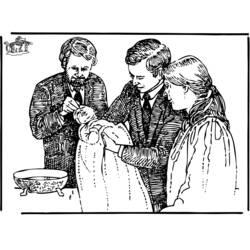 Dibujo para colorear: Bautismo (Fiestas y Celebraciones) #57552 - Dibujos para Colorear e Imprimir Gratis