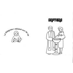 Dibujo para colorear: Bautismo (Fiestas y Celebraciones) #57572 - Dibujos para Colorear e Imprimir Gratis