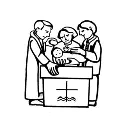 Dibujo para colorear: Bautismo (Fiestas y Celebraciones) #57663 - Dibujos para Colorear e Imprimir Gratis