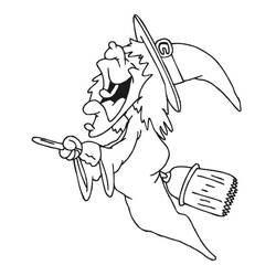 Dibujo para colorear: Bruja de Halloween (Fiestas y Celebraciones) #200301 - Dibujos para Colorear e Imprimir Gratis