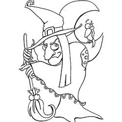 Dibujo para colorear: Bruja de Halloween (Fiestas y Celebraciones) #200317 - Dibujos para Colorear e Imprimir Gratis