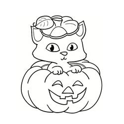 Dibujo para colorear: Calabaza de Halloween (Fiestas y Celebraciones) #190734 - Dibujos para Colorear e Imprimir Gratis