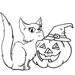 Dibujo para colorear: Calabaza de Halloween (Fiestas y Celebraciones) #190735 - Dibujos para Colorear e Imprimir Gratis