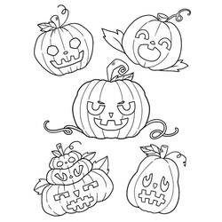 Dibujo para colorear: Calabaza de Halloween (Fiestas y Celebraciones) #190746 - Dibujos para Colorear e Imprimir Gratis
