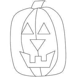 Dibujo para colorear: Calabaza de Halloween (Fiestas y Celebraciones) #190749 - Dibujos para Colorear e Imprimir Gratis