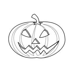 Dibujo para colorear: Calabaza de Halloween (Fiestas y Celebraciones) #190750 - Dibujos para Colorear e Imprimir Gratis