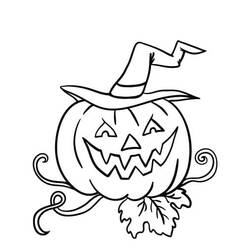 Dibujo para colorear: Calabaza de Halloween (Fiestas y Celebraciones) #190751 - Dibujos para Colorear e Imprimir Gratis