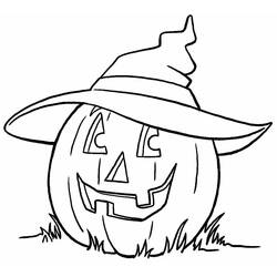 Dibujo para colorear: Calabaza de Halloween (Fiestas y Celebraciones) #190756 - Dibujos para Colorear e Imprimir Gratis