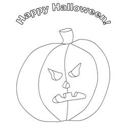 Dibujo para colorear: Calabaza de Halloween (Fiestas y Celebraciones) #190759 - Dibujos para Colorear e Imprimir Gratis