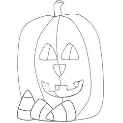 Dibujo para colorear: Calabaza de Halloween (Fiestas y Celebraciones) #190760 - Dibujos para Colorear e Imprimir Gratis