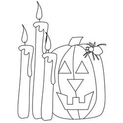 Dibujo para colorear: Calabaza de Halloween (Fiestas y Celebraciones) #190761 - Dibujos para Colorear e Imprimir Gratis
