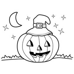 Dibujo para colorear: Calabaza de Halloween (Fiestas y Celebraciones) #190762 - Dibujos para Colorear e Imprimir Gratis