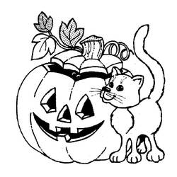 Dibujo para colorear: Calabaza de Halloween (Fiestas y Celebraciones) #190763 - Dibujos para Colorear e Imprimir Gratis