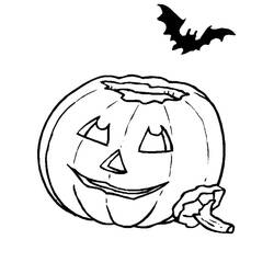 Dibujo para colorear: Calabaza de Halloween (Fiestas y Celebraciones) #190764 - Dibujos para Colorear e Imprimir Gratis