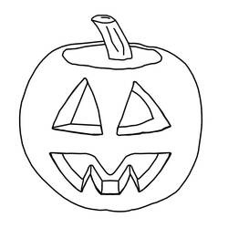Dibujo para colorear: Calabaza de Halloween (Fiestas y Celebraciones) #190765 - Dibujos para Colorear e Imprimir Gratis