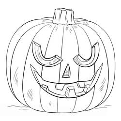 Dibujo para colorear: Calabaza de Halloween (Fiestas y Celebraciones) #190768 - Dibujos para Colorear e Imprimir Gratis