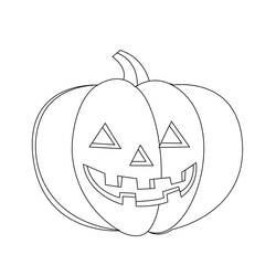 Dibujo para colorear: Calabaza de Halloween (Fiestas y Celebraciones) #190774 - Dibujos para Colorear e Imprimir Gratis