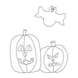 Dibujo para colorear: Calabaza de Halloween (Fiestas y Celebraciones) #190776 - Dibujos para Colorear e Imprimir Gratis