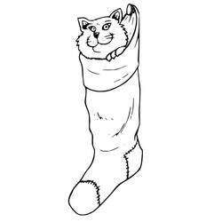 Dibujo para colorear: Calcetín de Navidad (Fiestas y Celebraciones) #216609 - Dibujos para Colorear e Imprimir Gratis