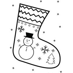 Dibujo para colorear: Calcetín de Navidad (Fiestas y Celebraciones) #216615 - Dibujos para Colorear e Imprimir Gratis