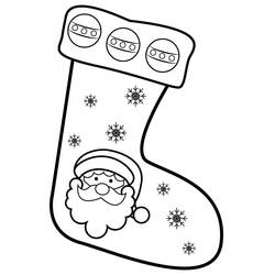 Dibujo para colorear: Calcetín de Navidad (Fiestas y Celebraciones) #216617 - Dibujos para Colorear e Imprimir Gratis