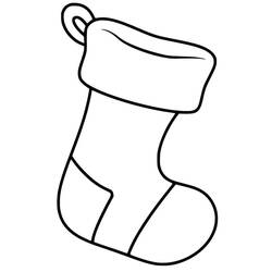 Dibujo para colorear: Calcetín de Navidad (Fiestas y Celebraciones) #216618 - Dibujos para Colorear e Imprimir Gratis