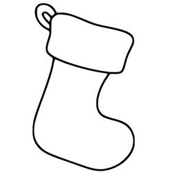 Dibujo para colorear: Calcetín de Navidad (Fiestas y Celebraciones) #216630 - Dibujos para Colorear e Imprimir Gratis