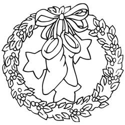 Dibujo para colorear: Calcetín de Navidad (Fiestas y Celebraciones) #216631 - Dibujos para Colorear e Imprimir Gratis