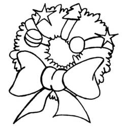 Dibujo para colorear: Corona de Navidad (Fiestas y Celebraciones) #169329 - Dibujos para Colorear e Imprimir Gratis