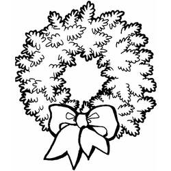 Dibujo para colorear: Corona de Navidad (Fiestas y Celebraciones) #169332 - Dibujos para Colorear e Imprimir Gratis