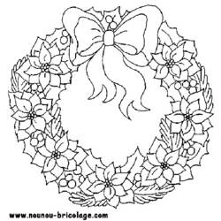 Dibujo para colorear: Corona de Navidad (Fiestas y Celebraciones) #169335 - Dibujos para Colorear e Imprimir Gratis