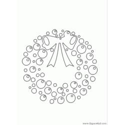 Dibujo para colorear: Corona de Navidad (Fiestas y Celebraciones) #169339 - Dibujos para Colorear e Imprimir Gratis