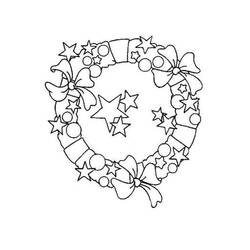 Dibujo para colorear: Corona de Navidad (Fiestas y Celebraciones) #169350 - Dibujos para Colorear e Imprimir Gratis